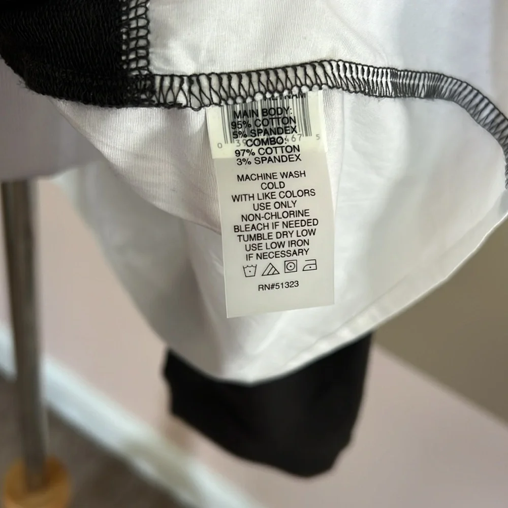 VINCE CAMUTO Two Split Back 2 In One Layered Sweatshirt Top Gray White Medium